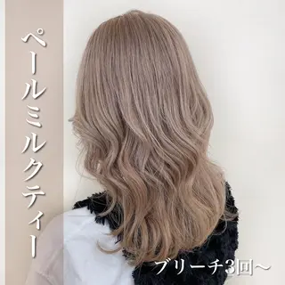 ミディアム カラー ヘアアレンジ 💕上野美容師☁ ブリーチ💖サワのヘアスタイル