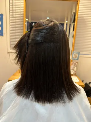 ミディアム パーマ 青栁 穂香のヘアスタイル