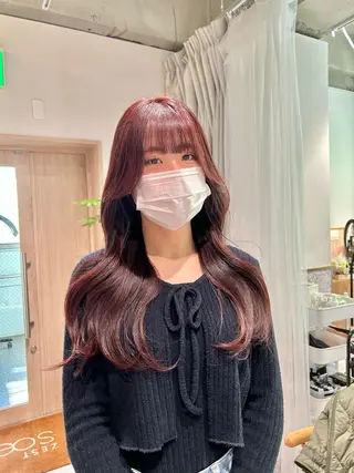 ロング カラー ヘアアレンジ トレンドlayer cut💐mihoのヘアスタイル