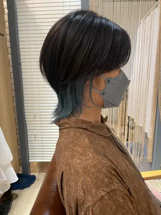 ショート カラー ケアブリーチ/ エクステ/レイヤーのヘアスタイル