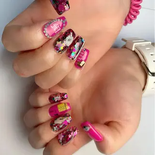 セミロング ネイル 下妻市ﾈｲﾙｻﾛﾝ M_styleのネイルデザイン