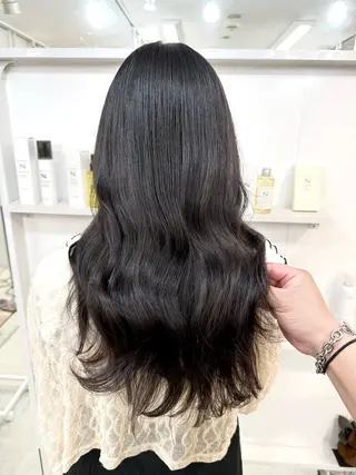 セミロング カラー 髪質改善/レイヤー ストウシンゴのヘアスタイル