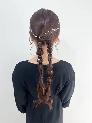 ロング ヘアアレンジ ヘアセットサロン /上坪愛美のヘアスタイル