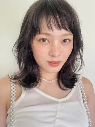 セミロング yukii しまむら のぞみ/八事のヘアスタイル
