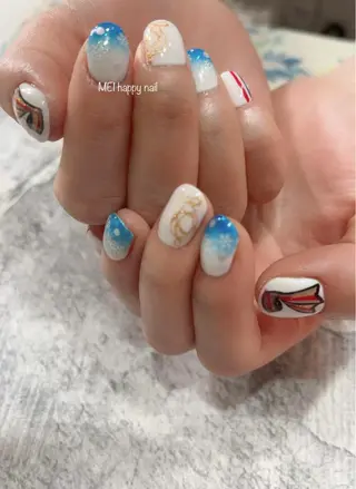 ネイル 北浦和 自爪育成ケアのネイルデザイン