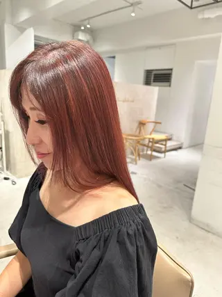 セミロング カラー MAO SHIRATOのヘアスタイル