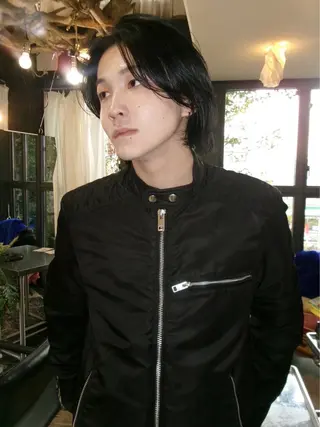 ミディアム カラー メンズ 早川 豪のヘアスタイル