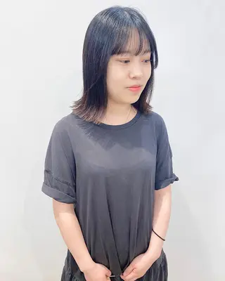 セミロング 石山 /切りっぱなしボブのヘアスタイル