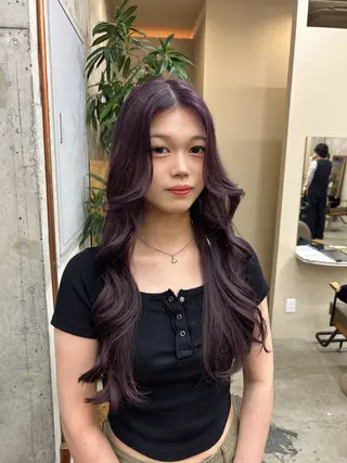 ロング カラー カット・ブリーチ/ ふわあいりのヘアスタイル