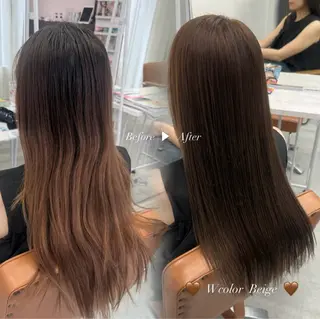 ロング 髪質改善/グレージュ サラサ🩶ᩚのヘアスタイル