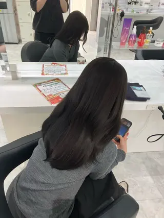 ロング カラー ヘアアレンジ 🫧透明感ラベンダー 似合わせ🫧あい🫧のヘアスタイル