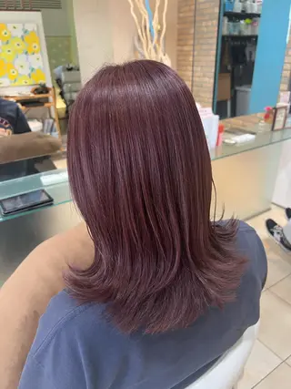 セミロング カラー 竹添 有梨沙のヘアスタイル