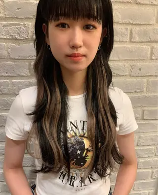 ロング カラー la fith所属・rico_by ヘアとアイブロウのヘアスタイル