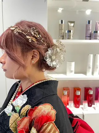 ミディアム ヘアアレンジ 美髪矯正/ハイトーン 🪸🩰ヒナコのヘアスタイル