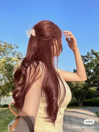 ロング カラー トレンド韓国暖色 ♡momo♡のヘアスタイル