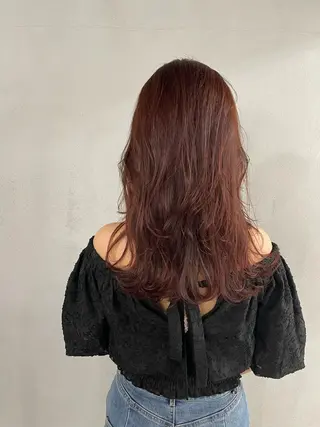 ロング カラー パーマ ヘアアレンジ メンズ キッズ ネイル マツエク・マツパ アイブロウ #tag 稗田綾加のヘアスタイル