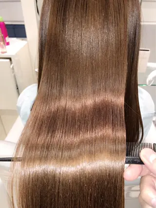 ロング 縮毛矯正/髪質改善/ ブリーチ/東陽町✨のヘアスタイル