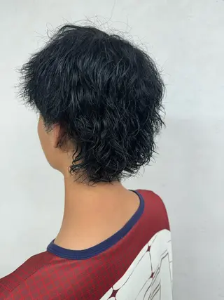 ミディアム パーマ メンズ パーマ/ハイトーン /吉田眞のヘアスタイル