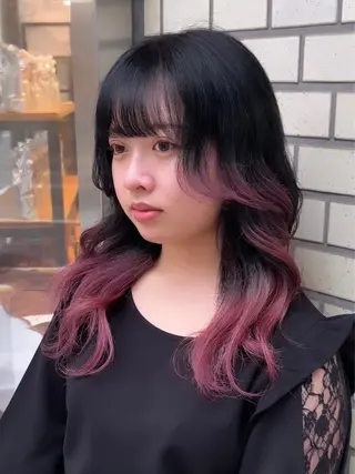 セミロング カラー LUCK 本厚木店のヘアスタイル