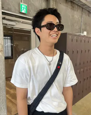 ショート メンズ ナガノリノ /ボブ/ ベージュ/暖色のヘアスタイル