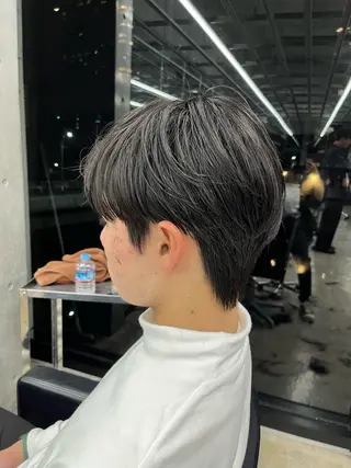 ショート パーマ メンズ ダブルカラー/ ケアブリーチ/クニトのヘアスタイル