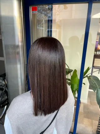 セミロング カラー 大人透明感艶カラー 寺田稜のヘアスタイル