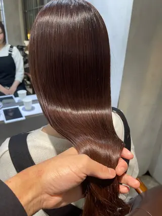 セミロング カラー 髪質改善/艶髪特化 /柔らかさ/清水翔矢のヘアスタイル