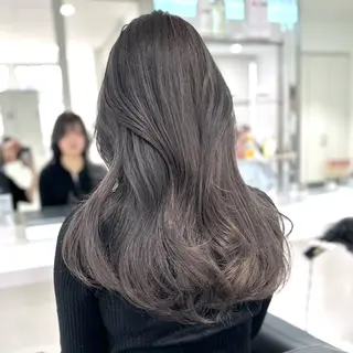 ロング カラー 艶髪グレージュ特化/ CHIKARAのヘアスタイル
