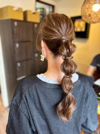 ロング ヘアアレンジ 飯田 ほのかのヘアスタイル