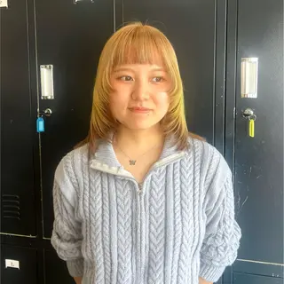 ミディアム 🍑FERIAfam 桃山台　仲本七星🍑のヘアスタイル