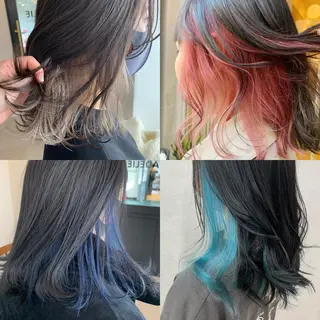 セミロング カラー FRAME+spa&hair roomなんば駅前店所属・🌸MAYU🌸 ハイトーン➕レイヤーのヘアスタイル