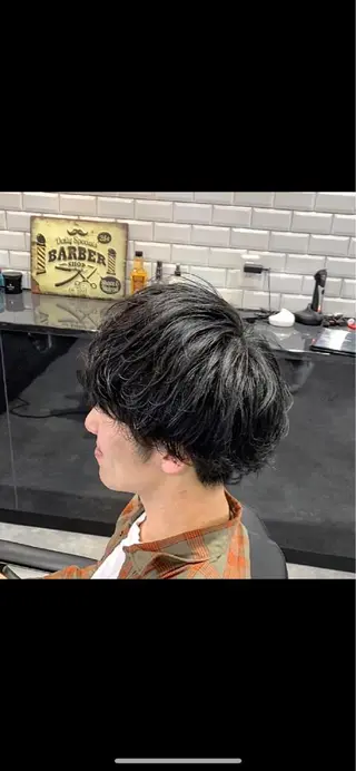 ミディアム パーマ メンズ 前田賢生 ご新規様はNGのヘアスタイル