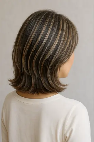 ミディアム カラー ヘアメイクアース浦和店所属・【白髪ぼかし】 矢内　夏輝のヘアスタイル