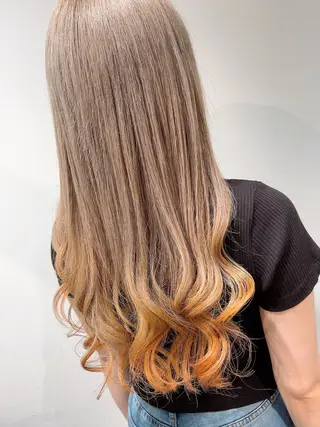 セミロング カラー ヘアアレンジ 新宿color🐝 AYAKA🌈💖のヘアスタイル