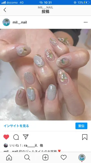 ネイル ミルフィーユ /Tomoeのネイルデザイン