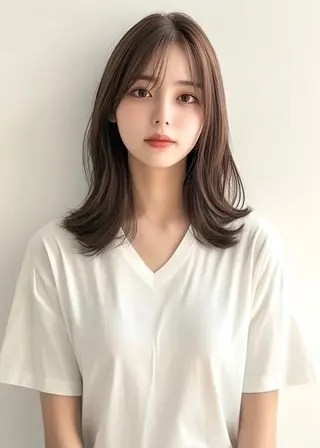 ミディアム VLOW nex the salon所属・韓国風/髪質改善/ ナガヤアキラのヘアスタイル