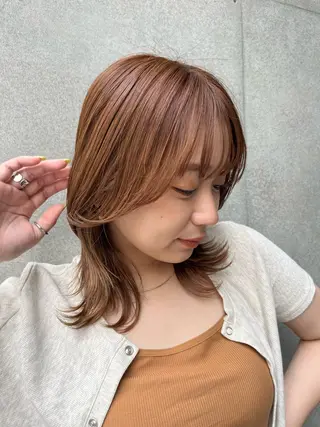 ロング カコ/レイヤーカット ヘアアレンジのヘアスタイル