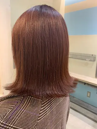 ミディアム カラー ヘアアレンジ kei/透明感カラー /ベージュ/髪質改善のヘアスタイル