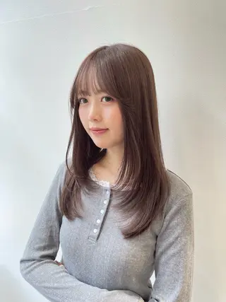 ミディアム カラー sora/透明感カラ ー/似合わせカットのヘアスタイル