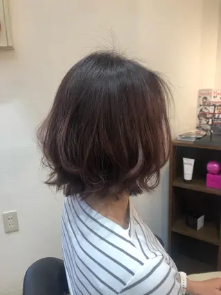 ミディアム MOLLA 浅香山店所属・谷口ゆめ/縮毛矯正/ カット/美眉ワックスのヘアスタイル