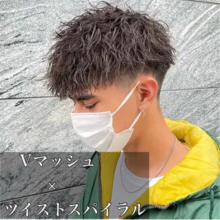 ショート カラー パーマ ヘアアレンジ メンズ キッズ 🔥メンズパーマ🔥 菅原楓のヘアスタイル