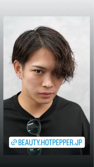 ミディアム カラー パーマ メンズ CHROM TOKYO ALT所属・神保町メンズno.1 佐々木康介のヘアスタイル