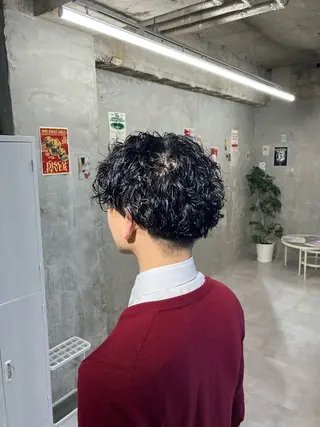 ショート パーマ メンズ door white hideのヘアスタイル