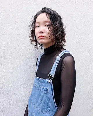 ショート パーマ すみとも るなのヘアスタイル