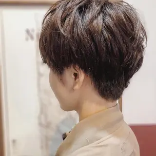 ショート カラー パーマ ノグチ ユウキ/ボブのヘアスタイル