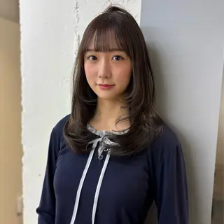 ロング カラー 暗髪／艶髪／渋谷/ モモカ🎀のヘアスタイル