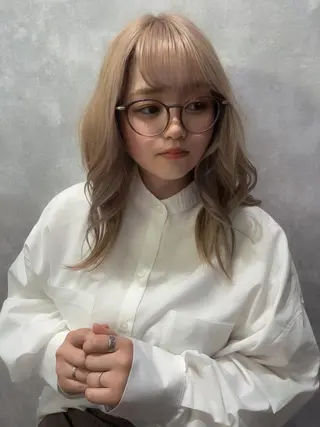 セミロング カラー 韓国ヘア🇰🇷 RYOTAのヘアスタイル