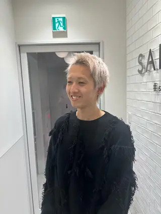 ショート カラー メンズ 鈴木直之/ハイトーン /ボブ/美髪矯正のヘアスタイル