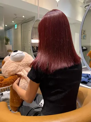 セミロング 透明感カラー/カット 髪質改善/森栄範のヘアスタイル