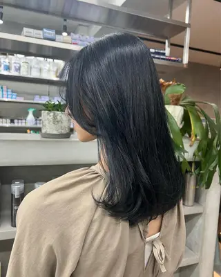 ミディアム カラー 韓国ヘア 🎀華澄のヘアスタイル